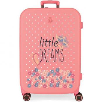 Maleta mediana Enso Little Dreams rígida 70cm coral