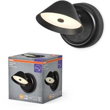 Applique LED rechargeable OSRAM NIGHTLUX CONE, noir, dimmable tactile