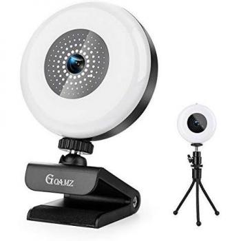 Webcam GOAMZ 2K Full HD con microfono e luce integrata