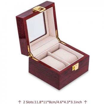 Caja de Madera para Joyas y Relojes con 10 Ranuras