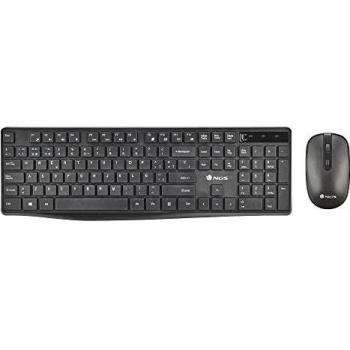NGS HYPE KIT, QWERTY, ES tastiera Mouse incluso Bluetooth Spagnolo Nero