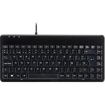 Perixx PERIBOARD-409 Mini Tastiera QWERTY Spagnolo, Nero (USB)