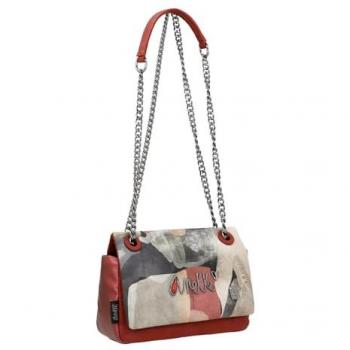 Bolso Anekke Multicolor Con Tapa y Asas de Cadena