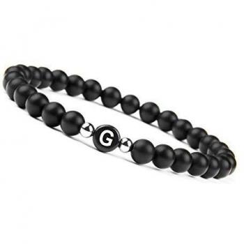 GD GOOD.designs EST. 2015 ® Pulsera de Perlas de Pareja con Letra G