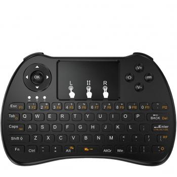 SEGURO® 2.4G Mini Touchpad Keyboard and Mouse for PC, Pad, Xbox 360, PS3, Google Android TV Box (Black)