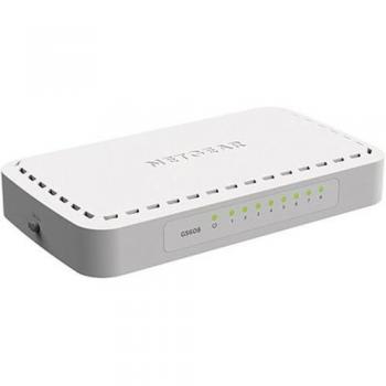 Netgear GS608-400PES Switch, 8Porte Gigabit Base-T RJ45, LED Integrati sulle Porte, Bianco