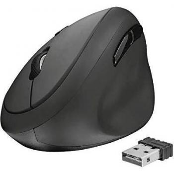Trust Orbo Mouse Wireless con Design Ergonomico Verticale, Nero