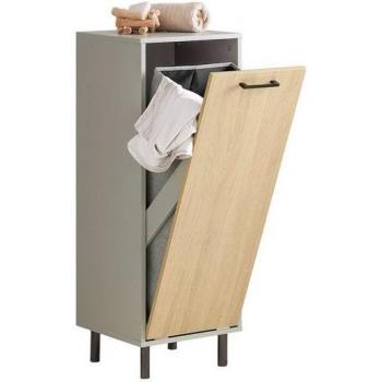 Cesta de Ropa Sucia Armario Multifuncional Gris 31.5x30x86 cm – SoBuy