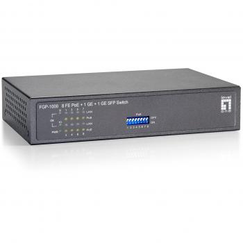 LEVELONE FGP-1000 Switch Gigabit Ethernet 10/100/1000 Nero, Grigio