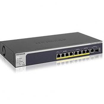 Netgear MS510TXPP Switch PoE Smart Managed Pro a 10 Porte Gigabit Ethernet, con 8 PoE a 180 W, 1 SFP+ da 10G, Montaggio Desktop/su Rack