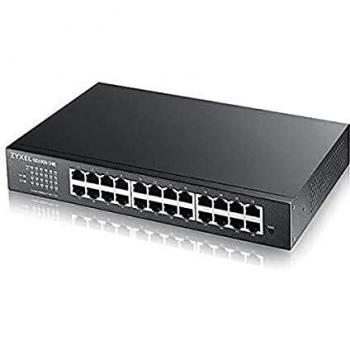 Zyxel 24-Port Gigabit Switch with Smart Management and Rack/Desk Mount without Fan [GS1900-24E]