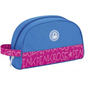 Neceser Safta Benetton 28 cm Azul‑Rosa