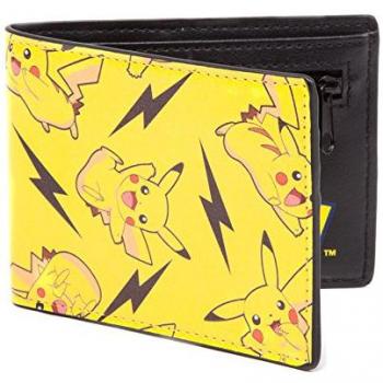 Bioworld POKEMON All-over Pikachu Bi-Fold Wallet Monedero, 12 cm, Amarillo (Yellow)