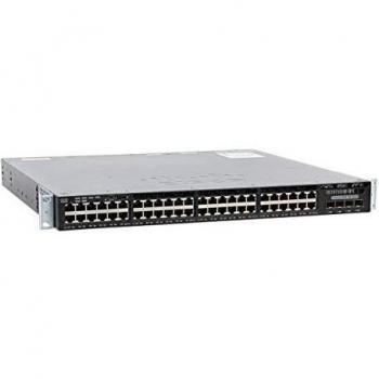 Cisco Catalyst 3650-48TS-S Switch di rete a 48 porte Gigabit Ethernet, 4 uplink da 1G, alimentazione 250 WCA, funzionalità IP di base, garanzia limitata a vita con formula avanzata