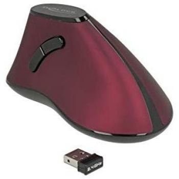 Mouse Wireless Delock 12528 Rosso