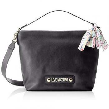 Bolso de Mano Love Moschino Soft Grain PU para Mujer, Negro
