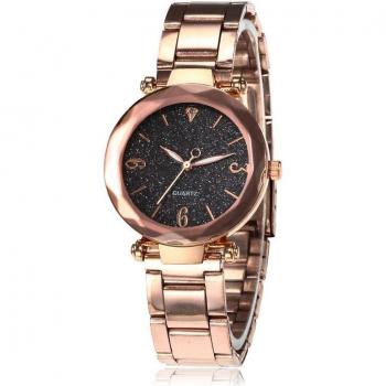 Reloj de Cuarzo Clásico para Mujer con Pulsera Metálica y Cristales