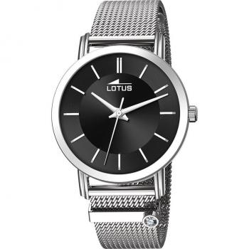 Reloj De Mujer Lotus Trendy Con Esfera Negra 18737/4