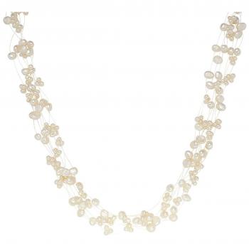 Cadena Valero Pearls Plata y Blanco Perlas