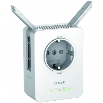 D-Link DAP-1365 Wireless Range Extender N300 con Presa Passante Italiana e 2 Antenne Esterne a Scomparsa