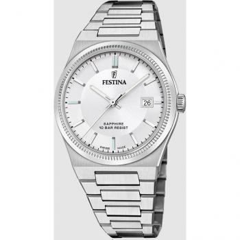 Reloj FESTINA SWISS Para Hombre F20034 Couple Caja de Acero inoxidable 316l Plateado