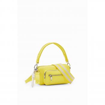 Bandolera Desigual Amarilla con Logo