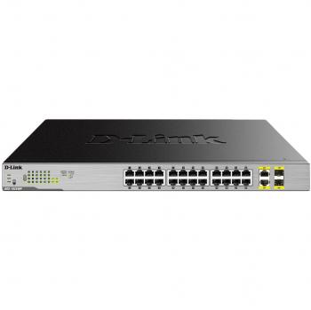 D-Link DGS-1026MP Switch 26 Ports Gigabit, 24 Ports PoE+, 2 Ports combinate/SFP Fibra
