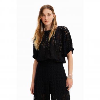 Blusa Lucca Desigual encaje negro