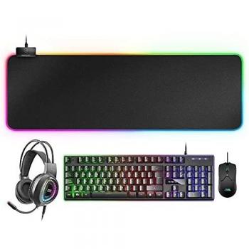 Mars Gaming MCPEXES Tastiera e Mouse USB Spagnolo Nero
