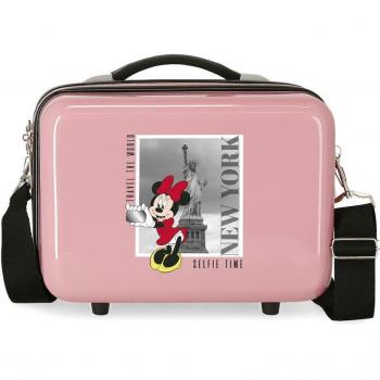 Disney Neceser ABS Minnie New York adaptable rosa