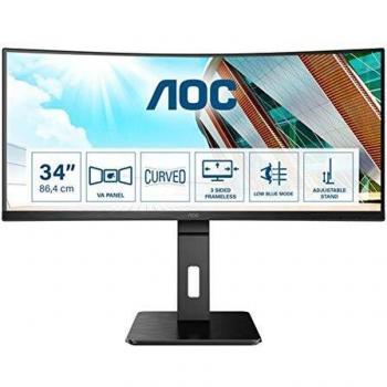 AOC Display curvo CU34P2A 86 cm (34) (HDMI, DisplayPort, hub USB, 3440 x 1440 px, 100 Hz, FreeSync) nero
