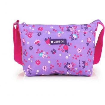 Bolso Infantil Gabol Violet Floral Resistente al Agua 22×7×18 cm