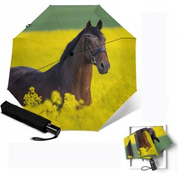 Paraguas automático estampado caballos lujo