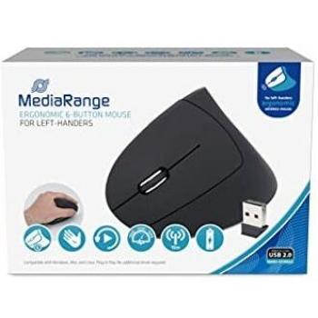 MediaRange Mice Verticale Wireless Mancino Nero 1600 DPI