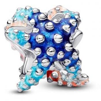 Charm Mini Estrella de Mar Colorida en Plata de Ley