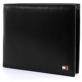 Tommy Hilfiger Billetera Hombre Eton Trifold de Cuero, Negro (Black), Onesize