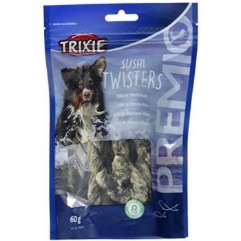 TRIXIE Snack PREMIO Sushi Twisters, 60 g, Pescado Blanco, Perro