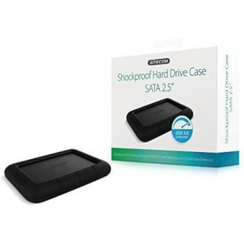 Sitecom Case per HDD con Anti-Urto USB 3.0 e SATA da 2,5 nero/antracite