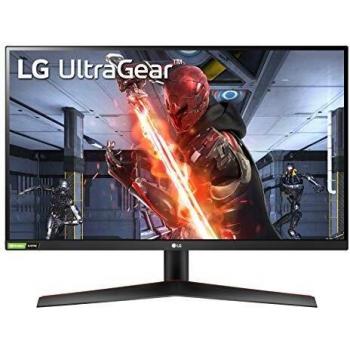 LG 27GN800 UltraGear Monitor PC Gaming 27 QuadHD IPS 1ms HDR 10, 2560x1440, G-Sync Compatible e AMD FreeSync Premium 144Hz, HDMI 2.0 (HDCP 2.2), Display Port 1.4, Porta AUX, Flicker Safe, Nero