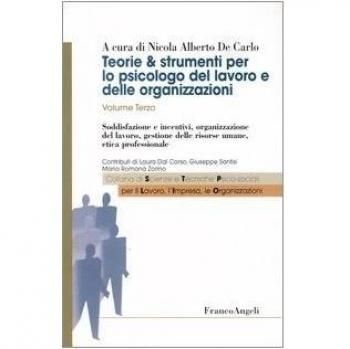 Teorie & strumenti per lo psicologo del lavoro e delle organizzazioni. Soddisfazione e incentivi, organizzazione del lavoro, gestione delle risorse umane, etica professionale (Vol. 3)