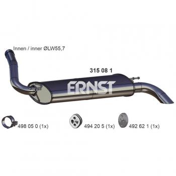 Panela de escape traseira ERNST 315081