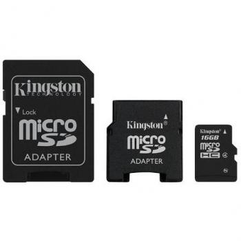 Scheda Kingston MicroSDHC 16 GB Classe 4