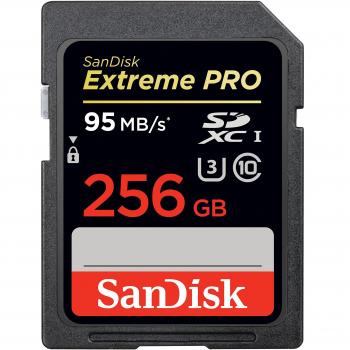 Sandisk SDXC Extreme PRO 256 GB Classe U3 Nero