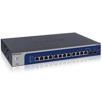 Netgear XS512EM Gestito L2 10G Ethernet (100/1000/10000) 1U Blu, Grigio (Gestito, L2, 10G Ethernet (100/1000/10000), Montaggio rack, 1U)