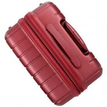 Movom Wood Maleta mediana Rojo 44,50x65x27,5 cms Rígida ABS Cierre TSA 68L 3,8Kgs 4 Ruedas Dobles Extensible