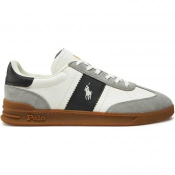 Polo Ralph Lauren Zapatillas Heritage Area Hombre Blanco Gris Plano