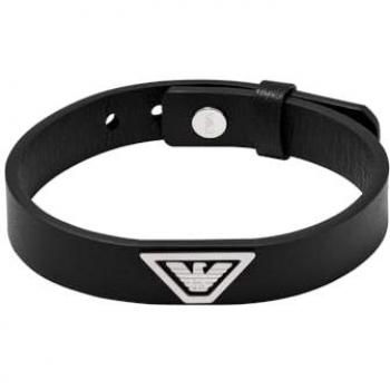 Emporio Armani Reloj Cuero Plateado con Correa de Plata