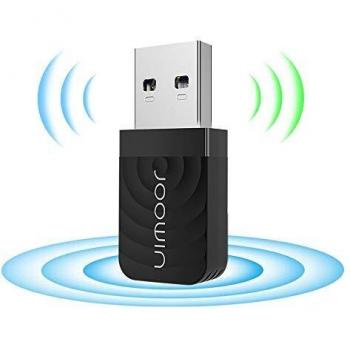 JOOWIN Wireless Network Adapter, Wireless Wifi Dongle, 802.11ac, 1300Mbps, Dual Band (2.4GHz/400Mbps & 5GHz/867Mbps), Mini WiFi USB Key for Windows XP/7/8/8.1/10, macOS 10.9-10.14