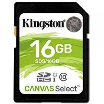 Schede SDHC Kingston 16GB 100R C10 UHS-I U1 V10