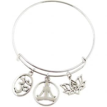 Brazalete Plateado Om Zen